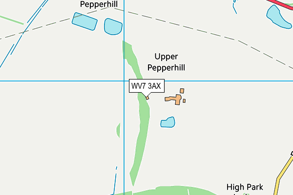 WV7 3AX map - OS VectorMap District (Ordnance Survey)