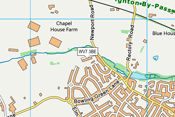 Clockmills map (WV7 3BE) - OS VectorMap District (Ordnance Survey)