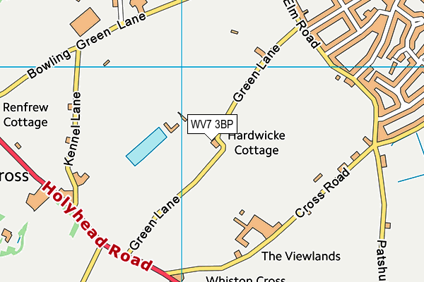 WV7 3BP map - OS VectorMap District (Ordnance Survey)
