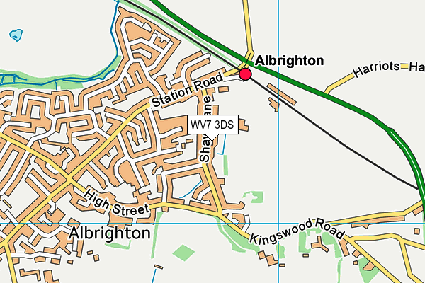 St Mary's C Of E Primary School map (WV7 3DS) - OS VectorMap District (Ordnance Survey)
