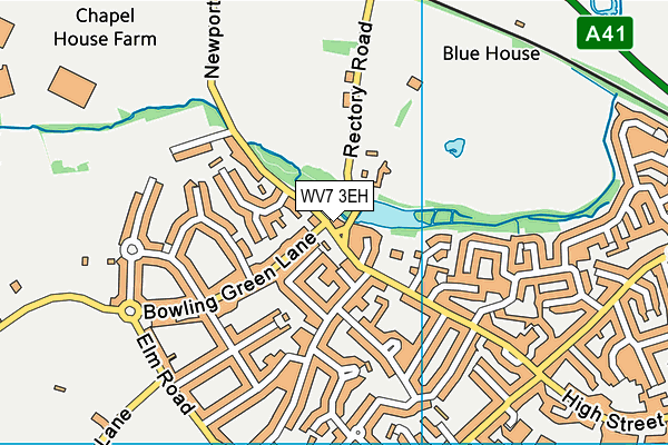WV7 3EH map - OS VectorMap District (Ordnance Survey)