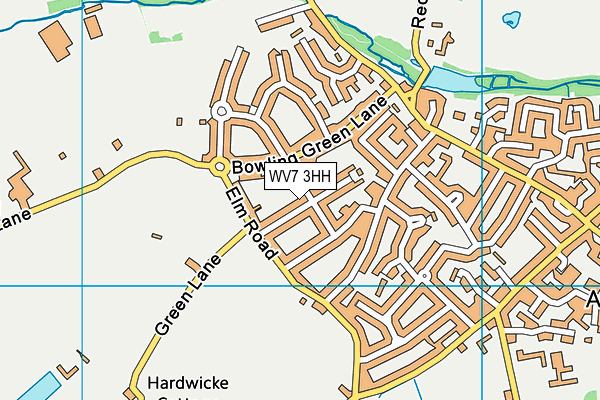WV7 3HH map - OS VectorMap District (Ordnance Survey)