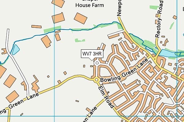 WV7 3HR map - OS VectorMap District (Ordnance Survey)
