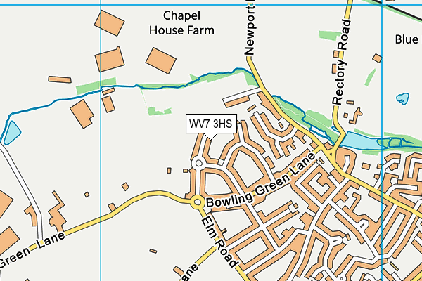 WV7 3HS map - OS VectorMap District (Ordnance Survey)