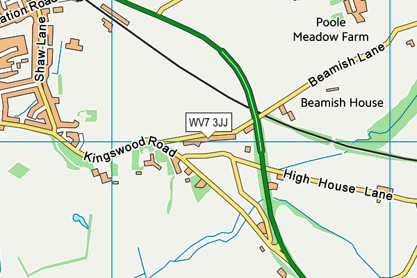 WV7 3JJ map - OS VectorMap District (Ordnance Survey)