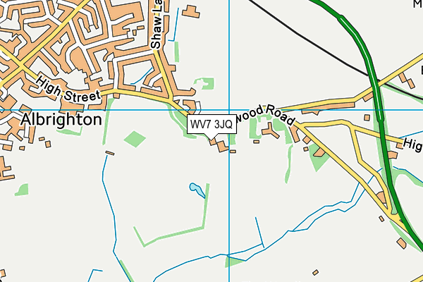 WV7 3JQ map - OS VectorMap District (Ordnance Survey)