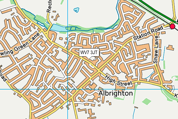 WV7 3JT map - OS VectorMap District (Ordnance Survey)