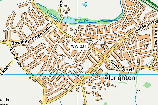 WV7 3JY map - OS VectorMap District (Ordnance Survey)