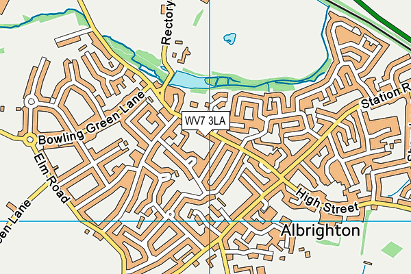 WV7 3LA map - OS VectorMap District (Ordnance Survey)