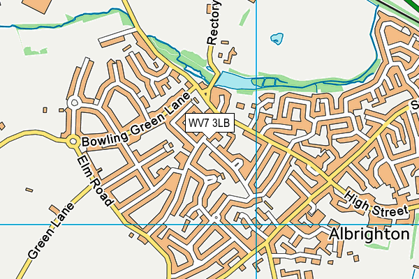 WV7 3LB map - OS VectorMap District (Ordnance Survey)