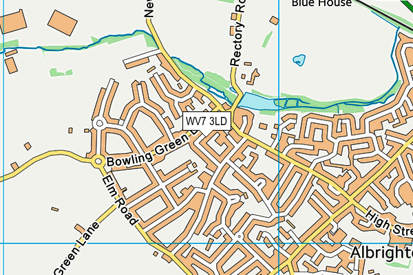 WV7 3LD map - OS VectorMap District (Ordnance Survey)