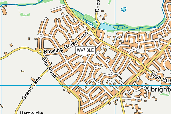 WV7 3LE map - OS VectorMap District (Ordnance Survey)