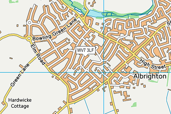 WV7 3LF map - OS VectorMap District (Ordnance Survey)