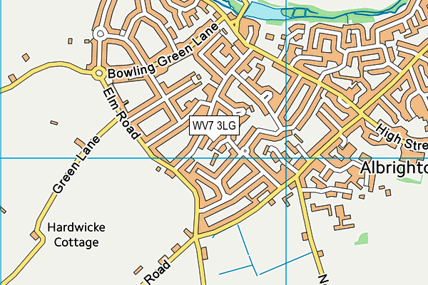 WV7 3LG map - OS VectorMap District (Ordnance Survey)