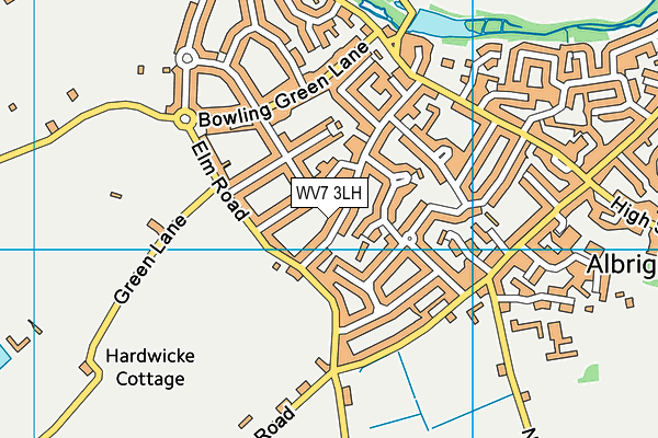 WV7 3LH map - OS VectorMap District (Ordnance Survey)