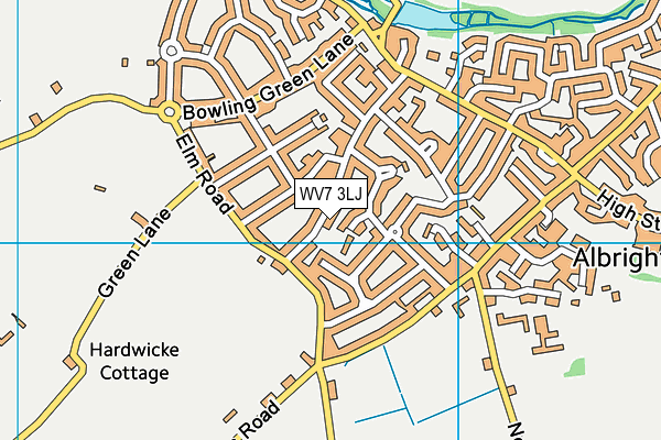 WV7 3LJ map - OS VectorMap District (Ordnance Survey)