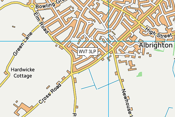 WV7 3LP map - OS VectorMap District (Ordnance Survey)