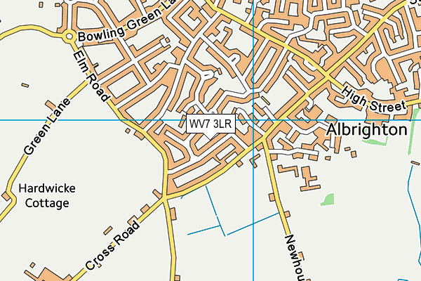 WV7 3LR map - OS VectorMap District (Ordnance Survey)