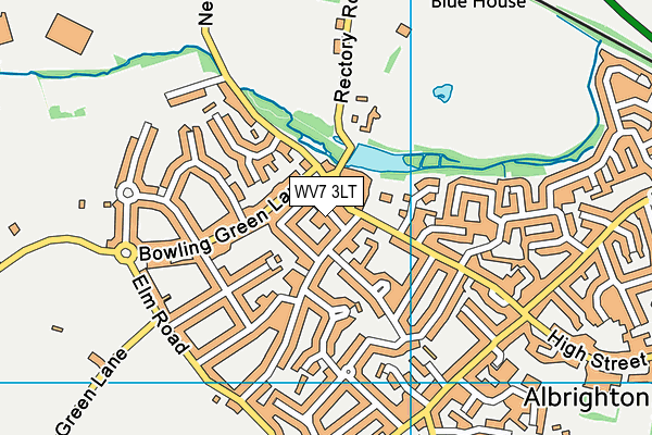WV7 3LT map - OS VectorMap District (Ordnance Survey)