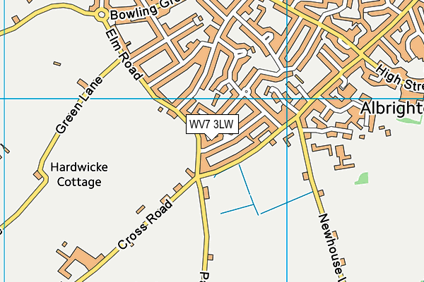 WV7 3LW map - OS VectorMap District (Ordnance Survey)