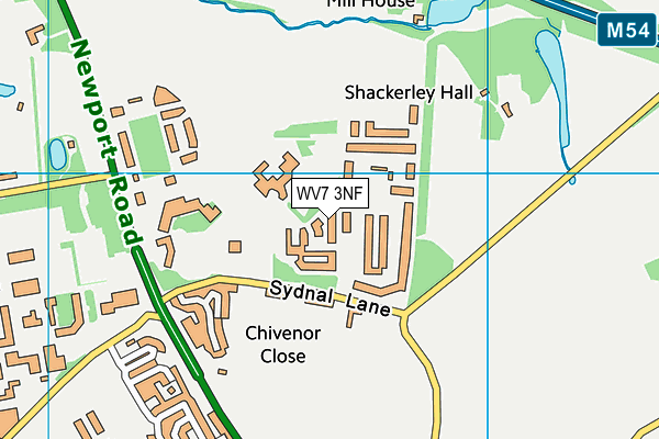 WV7 3NF map - OS VectorMap District (Ordnance Survey)