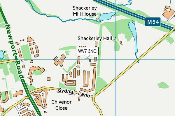 WV7 3NQ map - OS VectorMap District (Ordnance Survey)