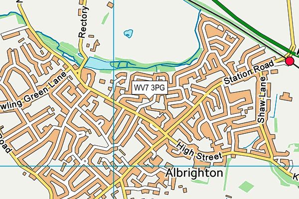 WV7 3PG map - OS VectorMap District (Ordnance Survey)