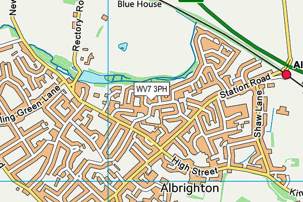 WV7 3PH map - OS VectorMap District (Ordnance Survey)