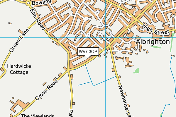 WV7 3QP map - OS VectorMap District (Ordnance Survey)