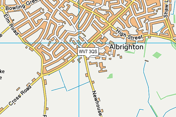 Albrighton Primary School map (WV7 3QS) - OS VectorMap District (Ordnance Survey)