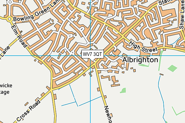 Albrighton Table Tennis Club map (WV7 3QT) - OS VectorMap District (Ordnance Survey)