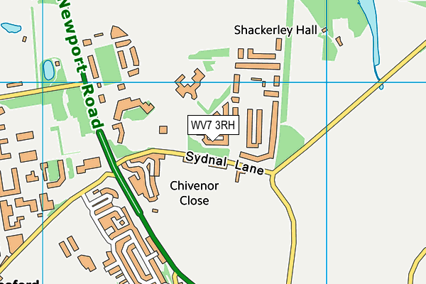 WV7 3RH map - OS VectorMap District (Ordnance Survey)