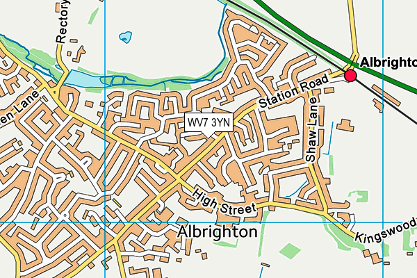 WV7 3YN map - OS VectorMap District (Ordnance Survey)