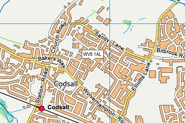 WV8 1AL map - OS VectorMap District (Ordnance Survey)