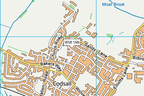 WV8 1AN map - OS VectorMap District (Ordnance Survey)