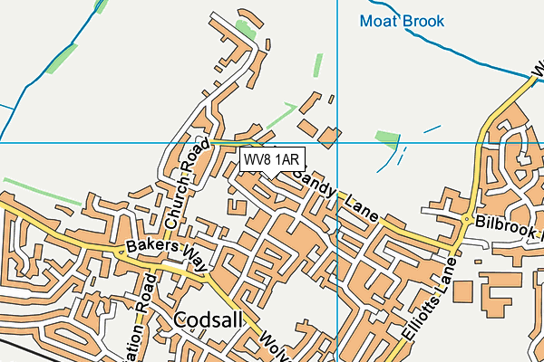 WV8 1AR map - OS VectorMap District (Ordnance Survey)