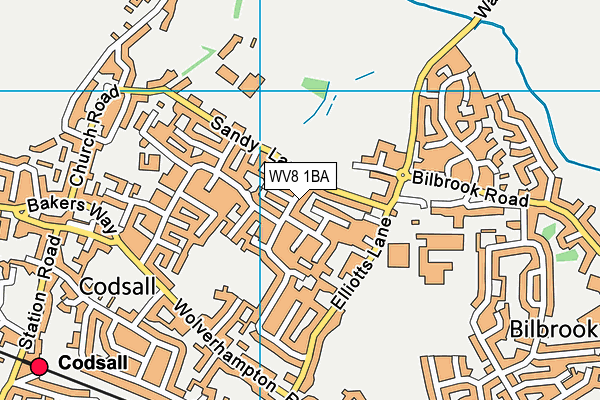 WV8 1BA map - OS VectorMap District (Ordnance Survey)