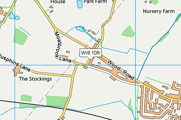 WV8 1DR map - OS VectorMap District (Ordnance Survey)