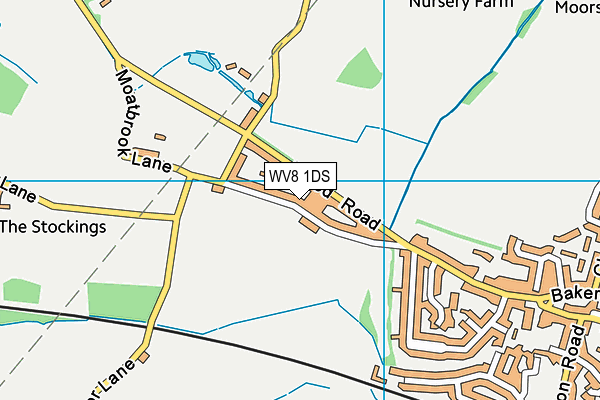 WV8 1DS map - OS VectorMap District (Ordnance Survey)