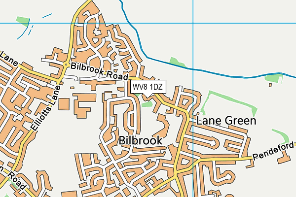 WV8 1DZ map - OS VectorMap District (Ordnance Survey)