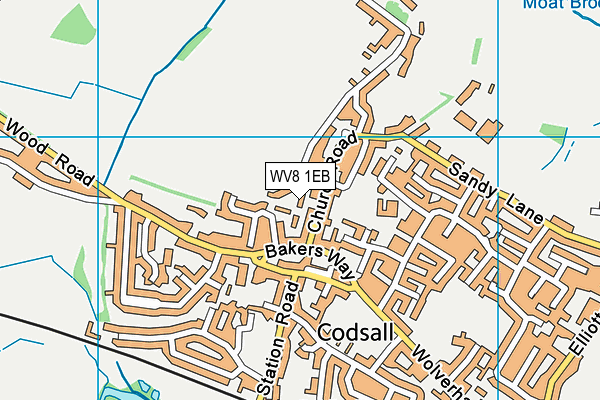 WV8 1EB map - OS VectorMap District (Ordnance Survey)