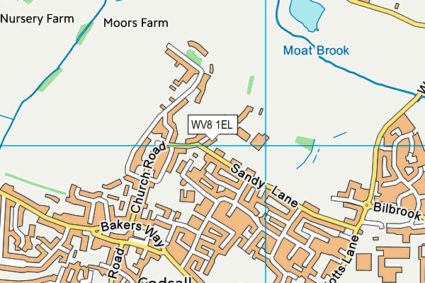 WV8 1EL map - OS VectorMap District (Ordnance Survey)
