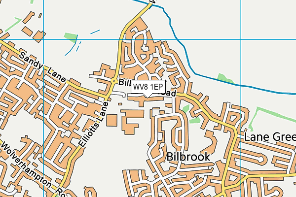 WV8 1EP map - OS VectorMap District (Ordnance Survey)