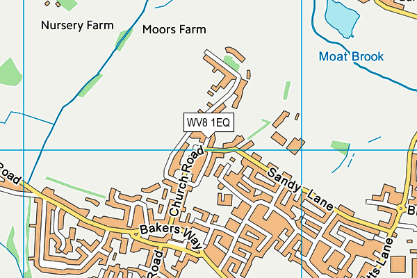WV8 1EQ map - OS VectorMap District (Ordnance Survey)