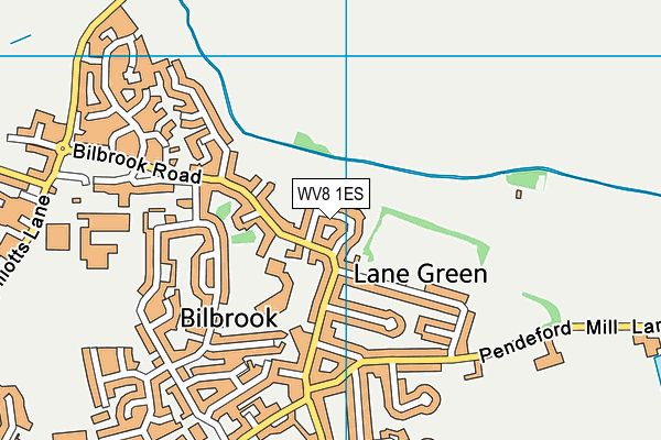 WV8 1ES map - OS VectorMap District (Ordnance Survey)