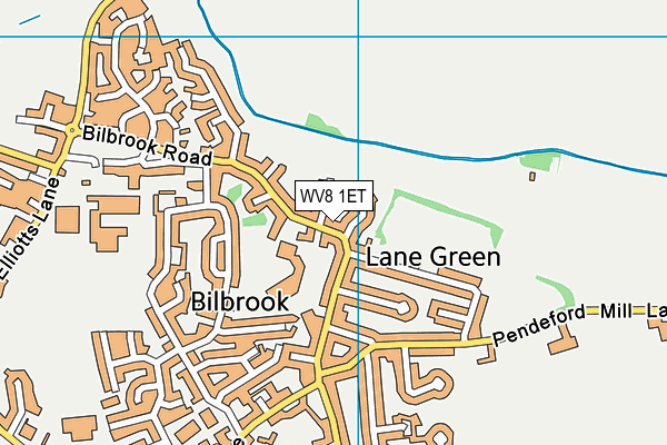 WV8 1ET map - OS VectorMap District (Ordnance Survey)