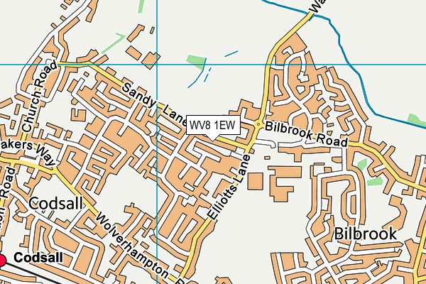 WV8 1EW map - OS VectorMap District (Ordnance Survey)