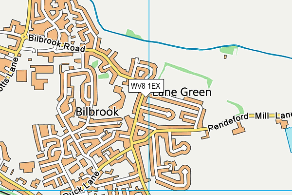 WV8 1EX map - OS VectorMap District (Ordnance Survey)