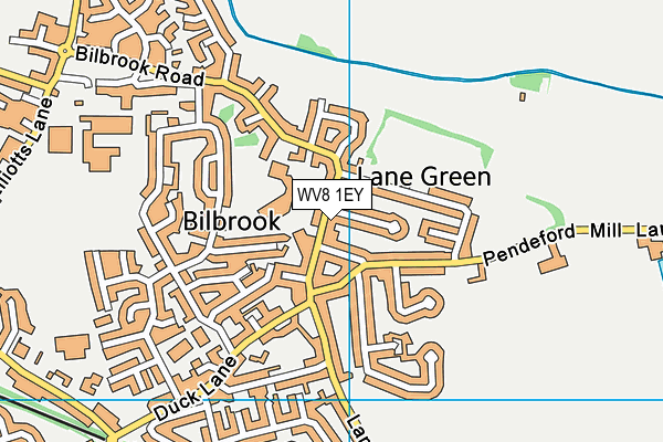 WV8 1EY map - OS VectorMap District (Ordnance Survey)