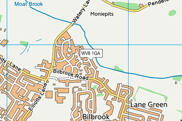 WV8 1GA map - OS VectorMap District (Ordnance Survey)